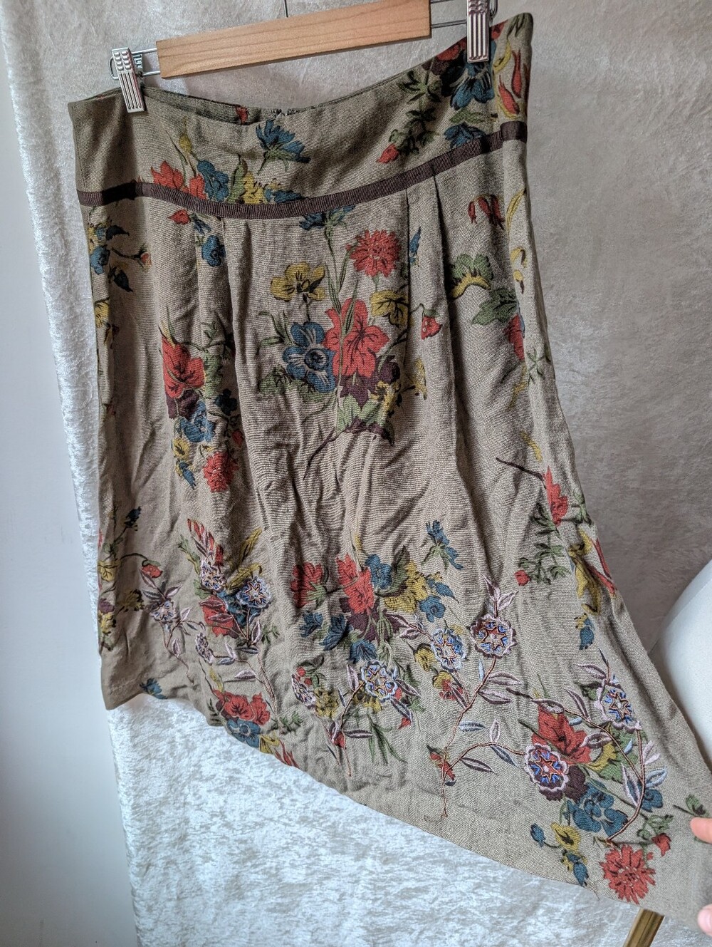 Cabi Embroidered Renaissance Skirt Viscose